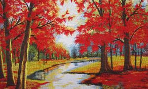 秋天的枫叶绘画图片素材