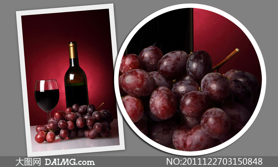 葡萄酒与高脚杯高清摄影图片 - 大图网设计素材下载