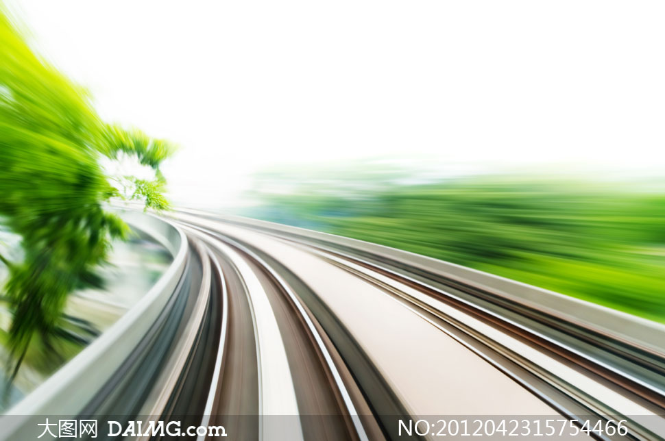 铁路道路冲击动感摄影高清图片