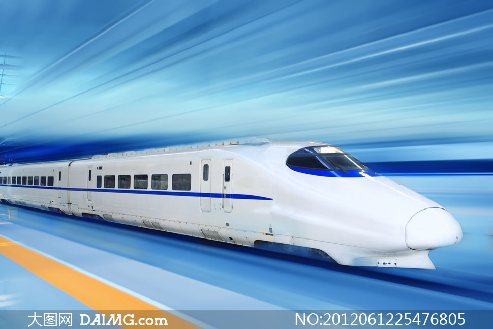 车站里的高速动车组列车高清图片 - 大图网设计