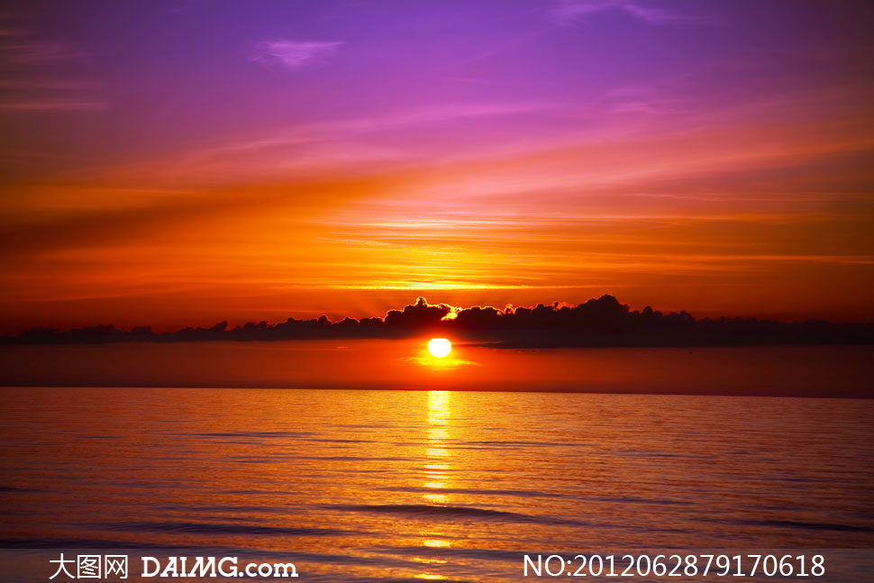 黄昏唯美大海自然风光摄影高清图片