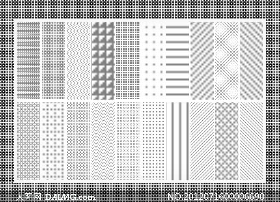 大图首页 ps素材 ps图案 > 素材信息         11款条纹和格子填充图案