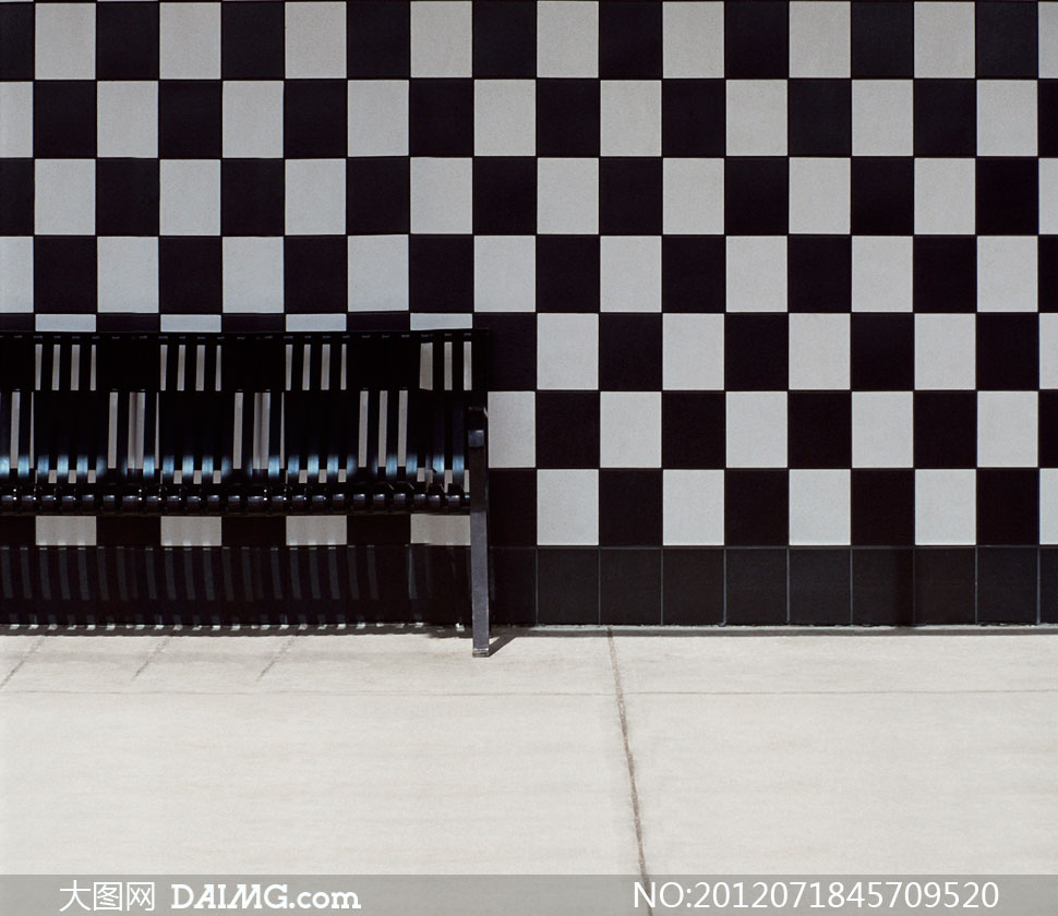 黑白方块格子墙壁影楼摄影背景图片-+大图网设