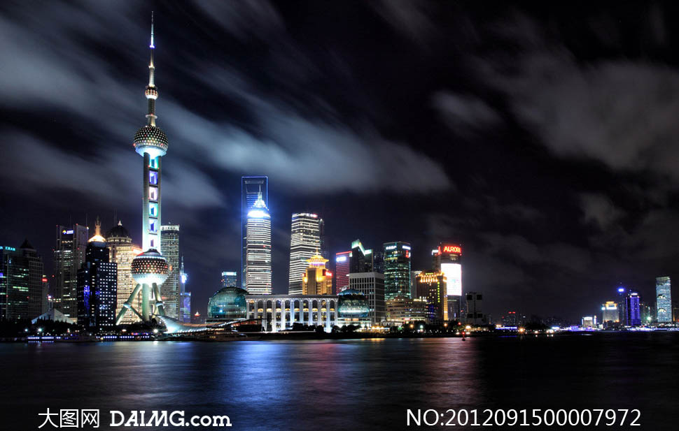 上海东方明珠夜景摄影图片 - 大图网设计素材下