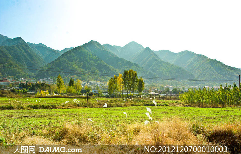 秋季农村田园风光摄影图片