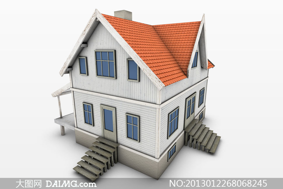 逼真木板结构房子模型摄影高清图片 - 大图网设