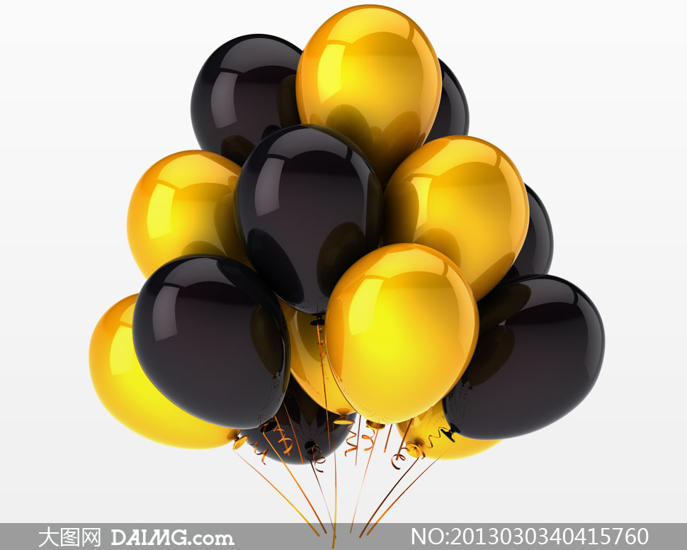 黄色黑色俩颜色的气球摄影高清图片 - 大图网设