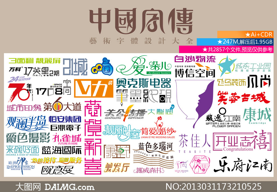 中国字传(艺术字体设计大全) - 大图网设计素材