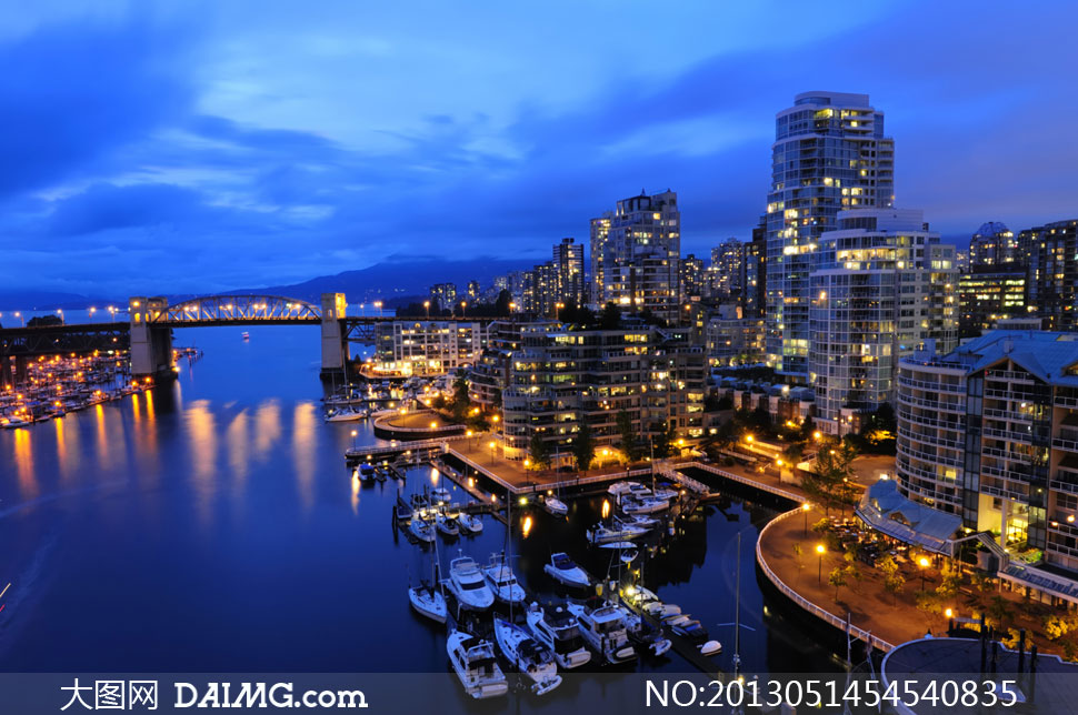 繁华都市加拿大温哥华摄影高清图片