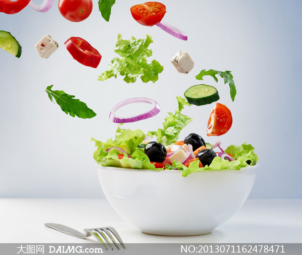 碗里的蔬菜食材等创意摄影高清图片