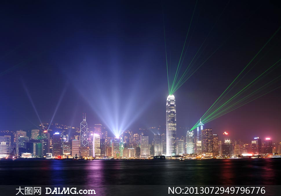 香港的维多利亚港夜景摄影高清图片 - 大图网设