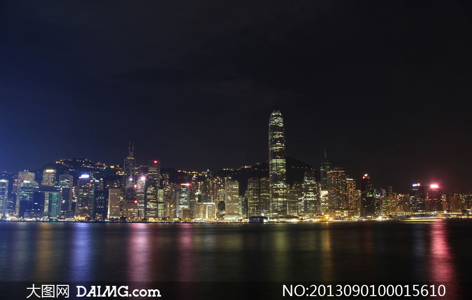 香港维多利亚港夜景摄影图片 - 大图网设计素材