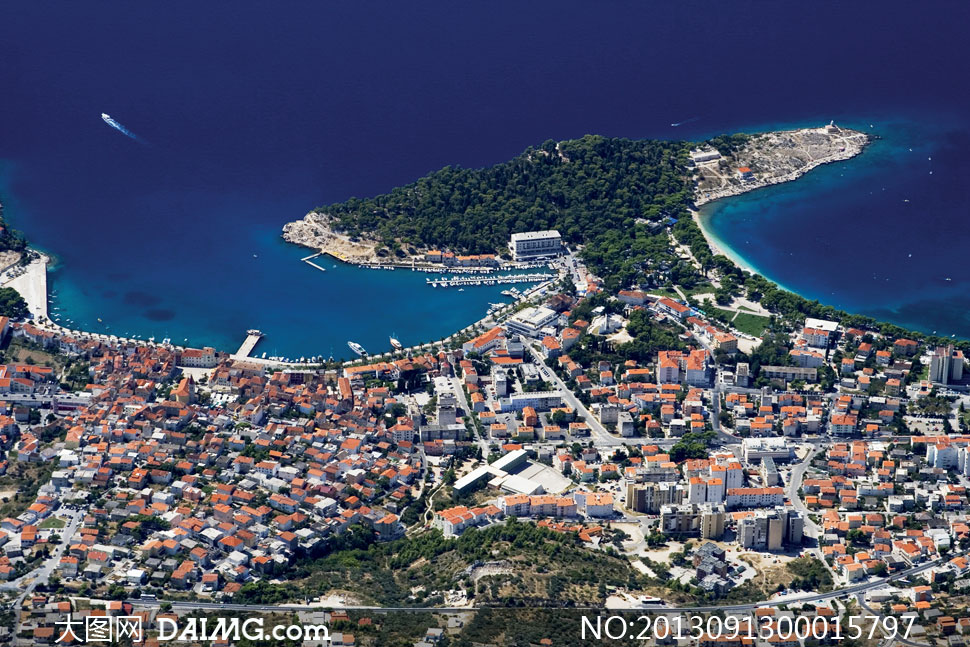 克罗地亚欧洲海边全景摄影图片 - 大图网设计素