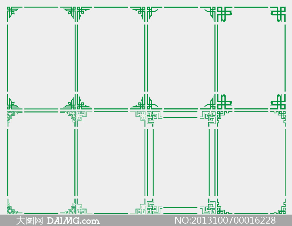 古典简洁边框设计矢量素材 - 大图网设计素材下