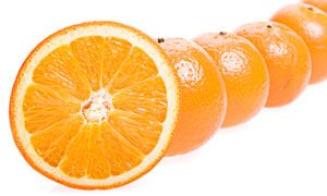 排成排的新鲜柑橘近景摄影高清图片