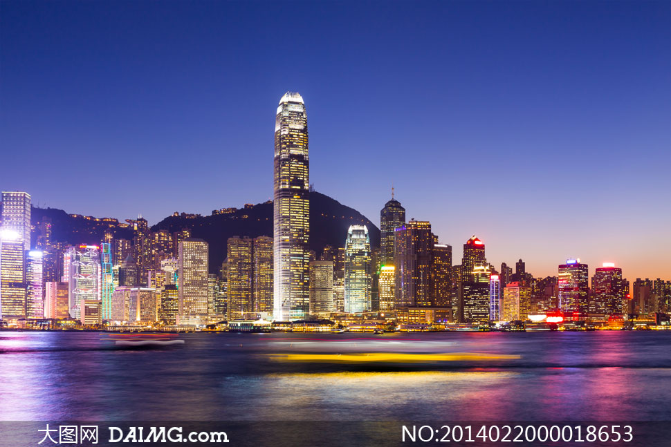 香港维多利亚港夜景摄影图片素材 - 大图网设计