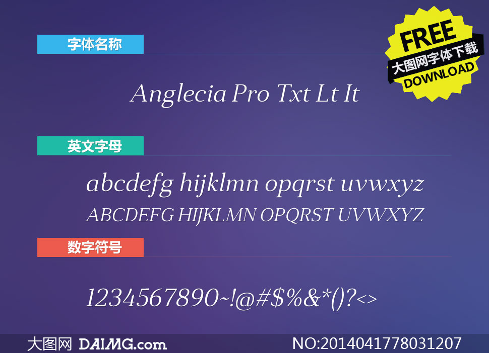 AngleciaProTextLightItalic()