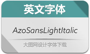 AzoSansLightItalic(Ӣ)