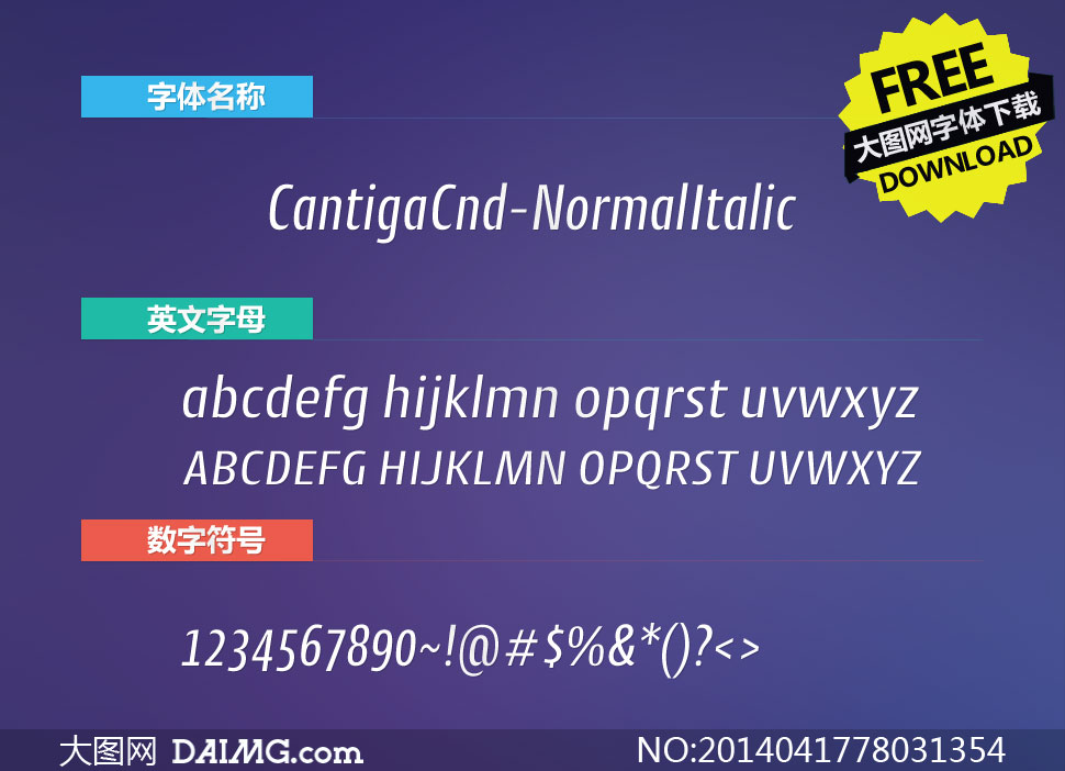 CantigaCnd-NormalItalic()