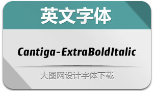 Cantiga-ExtraBoldItalic(Ӣ)