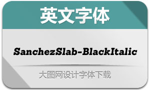 SanchezSlab-BlackItalic(Ӣ)