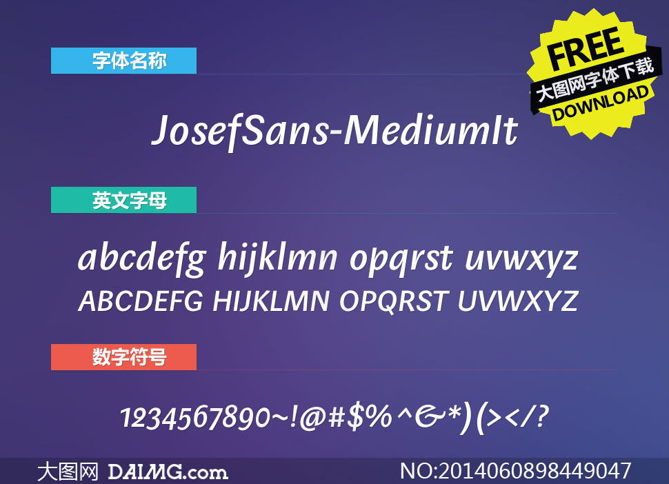 JosefSans-MediumItalic()