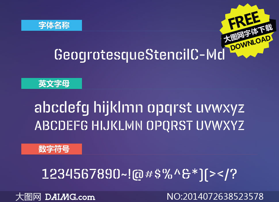 GeogrotesqueStencilC-Md()