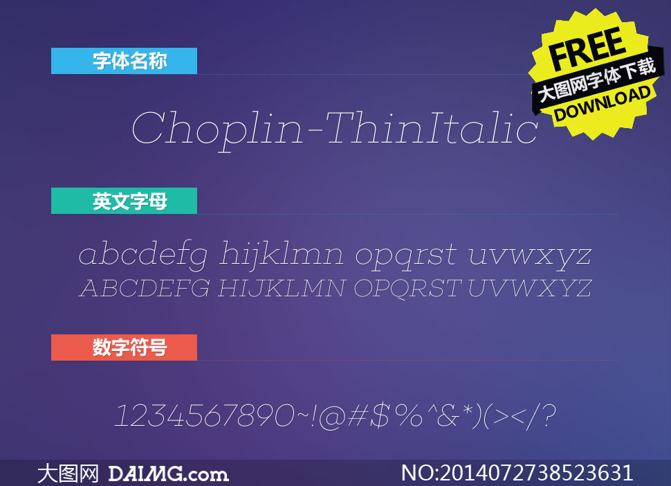 Choplin-ThinItalic(Ӣ)