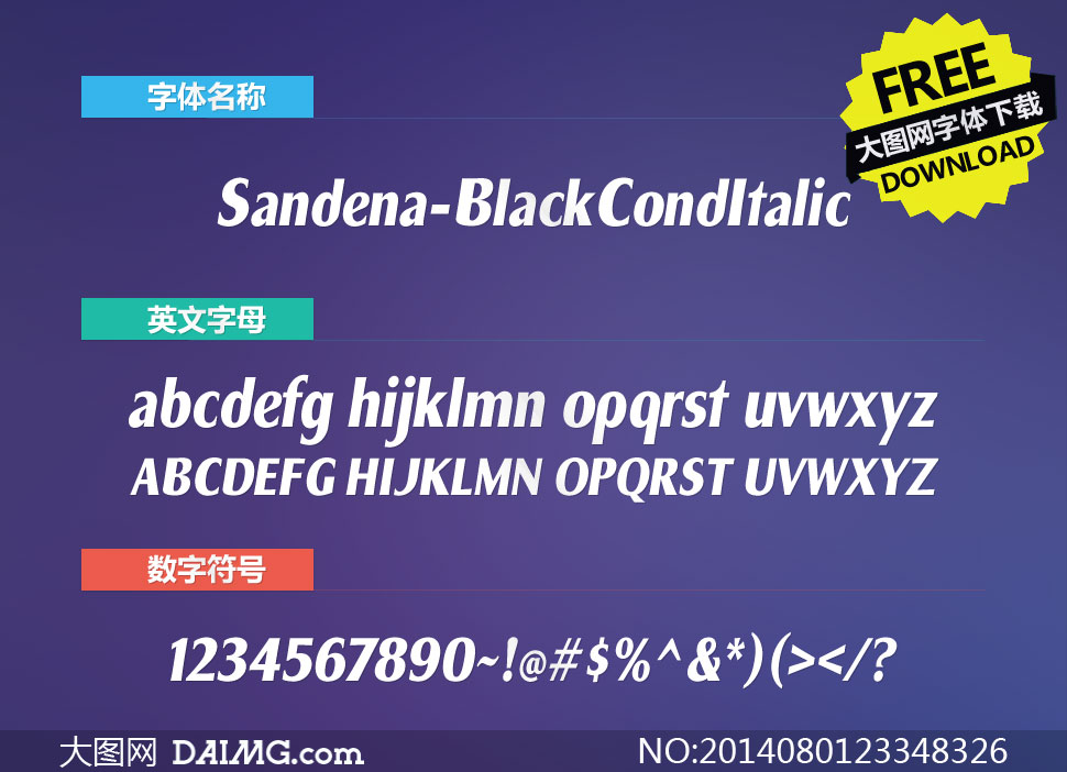 Sandena-BlackCondItalic()