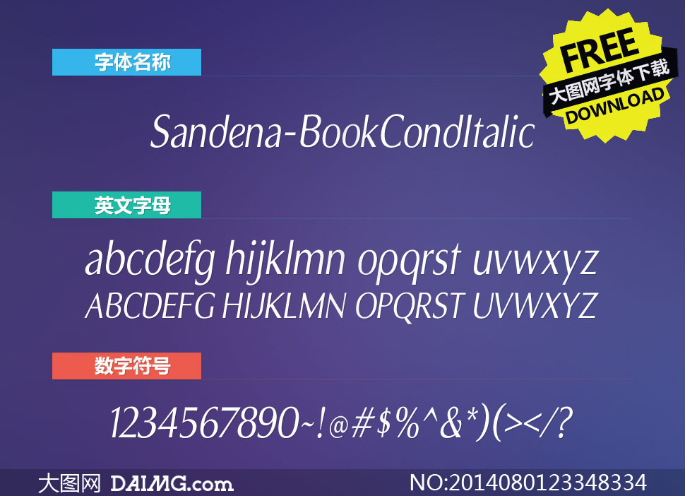 Sandena-BookCondItalic()