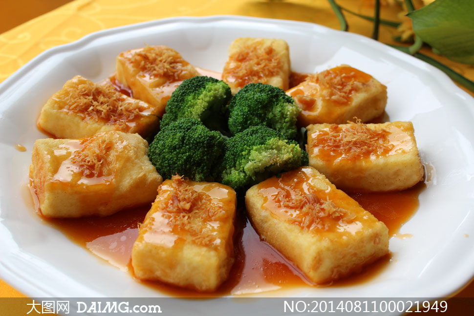 金柱铁板豆腐美食摄影图片