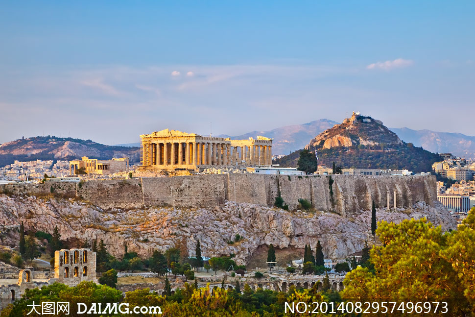 希腊雅典卫城景观风光摄影高清图片