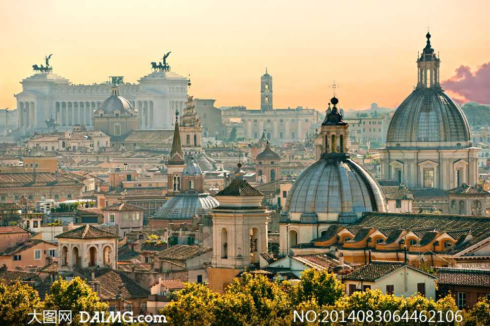 意大利罗马建筑物鸟瞰摄影高清图片 - 大图网设