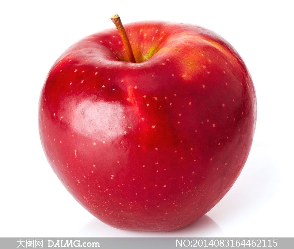 红色新鲜苹果近景特写摄影高清图片