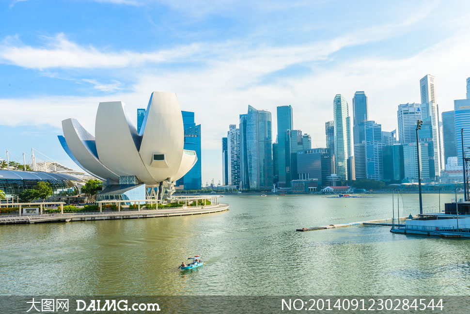新加坡滨海湾建筑景观摄影高清图片 - 大图网设