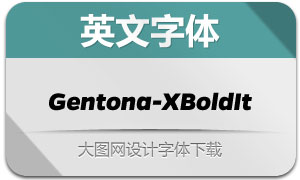Gentona-XBoldItalic(Ӣ)
