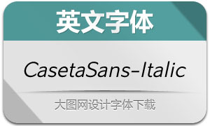 CasetaSans-Italic(Ӣ)