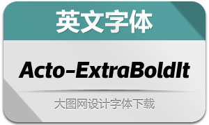 Acto-ExtraBoldItalic(Ӣ)