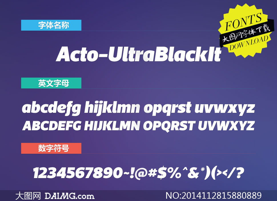 Acto-UltraBlackItalic(Ӣ)