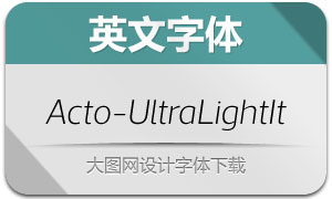 Acto-UltraLightItalic(Ӣ)