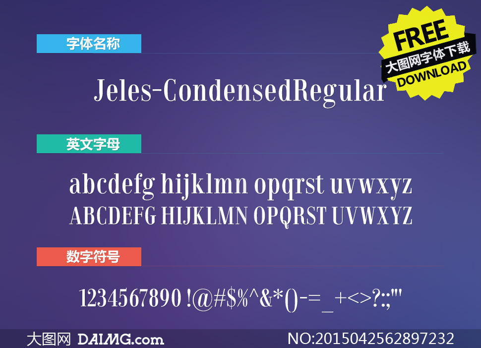 Jeles-CondensedRegular()