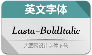 Lasta-BoldItalic(Ӣ)