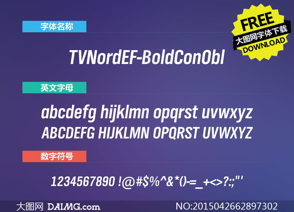TVNordEF-BoldConObl(Ӣ)