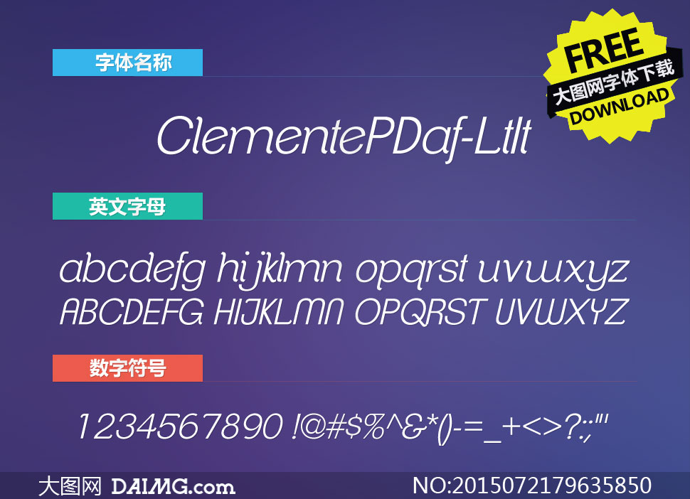 ClementePDaf-LightItalic()