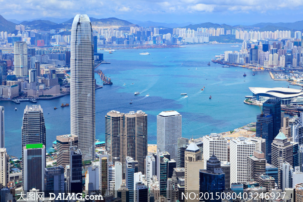 香港维多利亚港建筑群摄影高清图片 - 大图网设