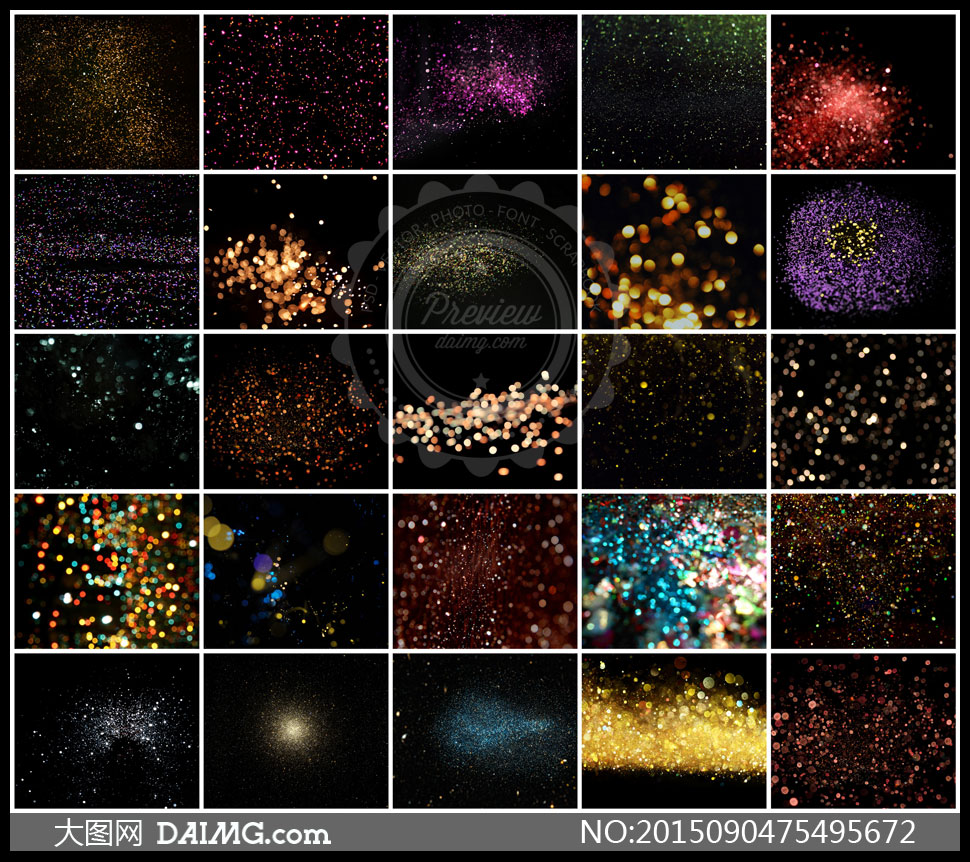五彩缤纷闪粉光斑等高清图片集合v2_大图网图片素材