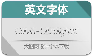 Calvin-UltralightItalic(Ӣ)