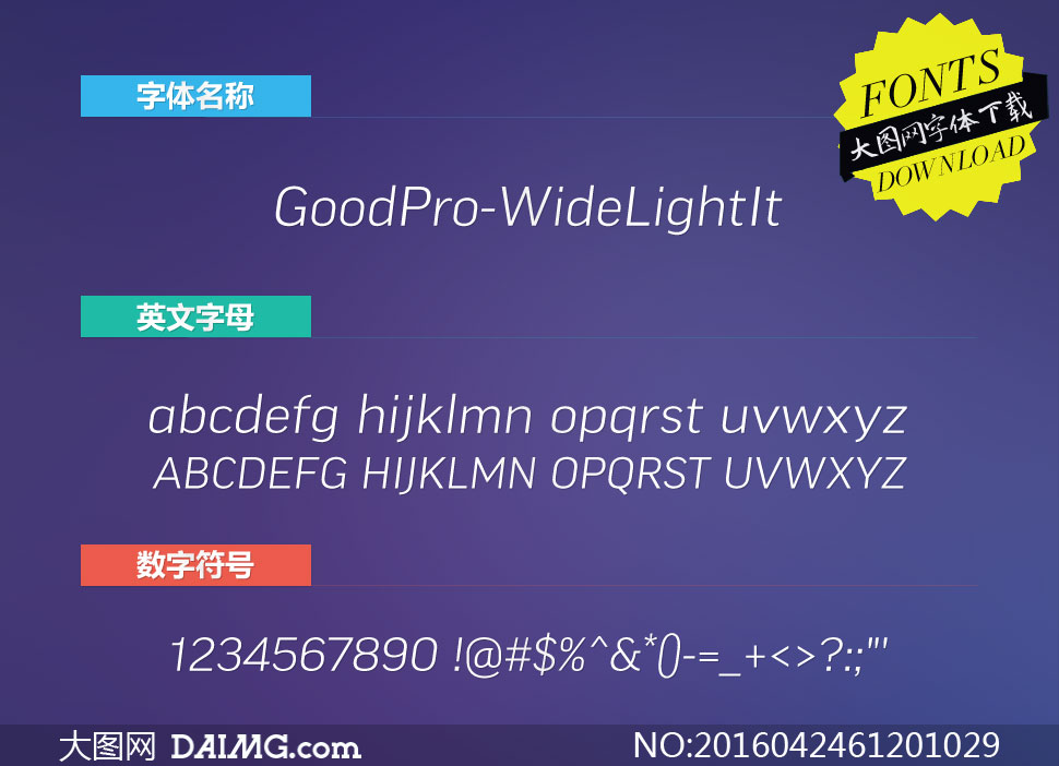 GoodPro-WideLightItalic