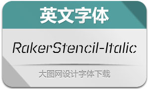 RakerStencil-Italic(Ӣ)