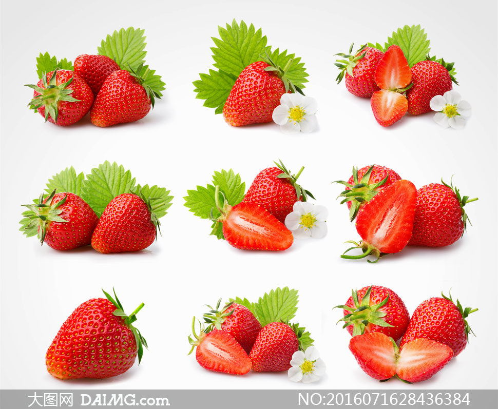 多组精美新鲜草莓主题摄影高清图片